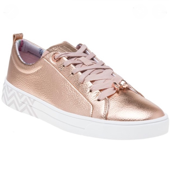 Ted Baker Shoes | Ted Baker Rose Gold Platform Sneaker | Color: Gold/Pink | Size: 8.5 | Klosetenvi's Closet